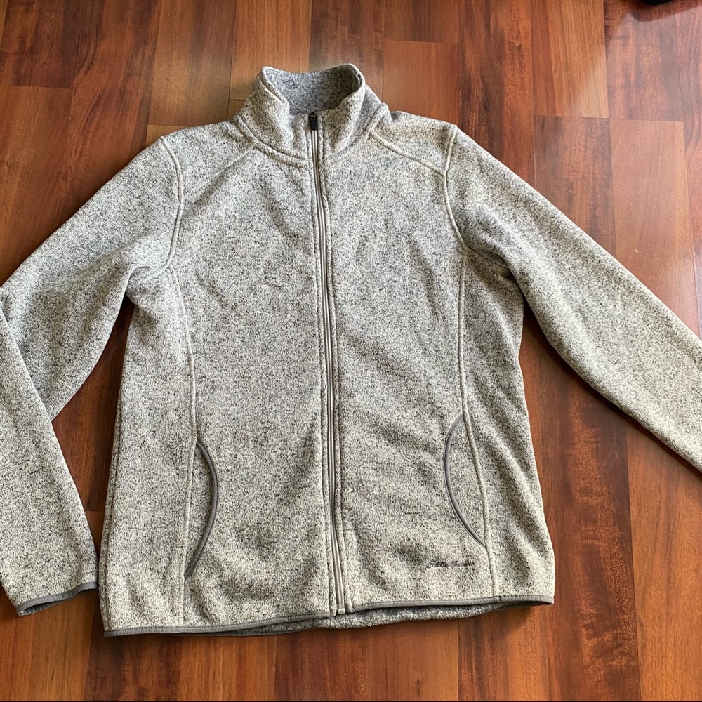 Eddie Bauer extra large gray zip up sweater